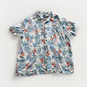 George 2XL Resort Ready Floral Rayon Button Up Shirt